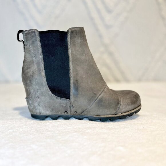 Sorel Shoes - Sorel LEA Wedge WATERPROOF Distressed D/Gray Heel Boot Size 8 $200
